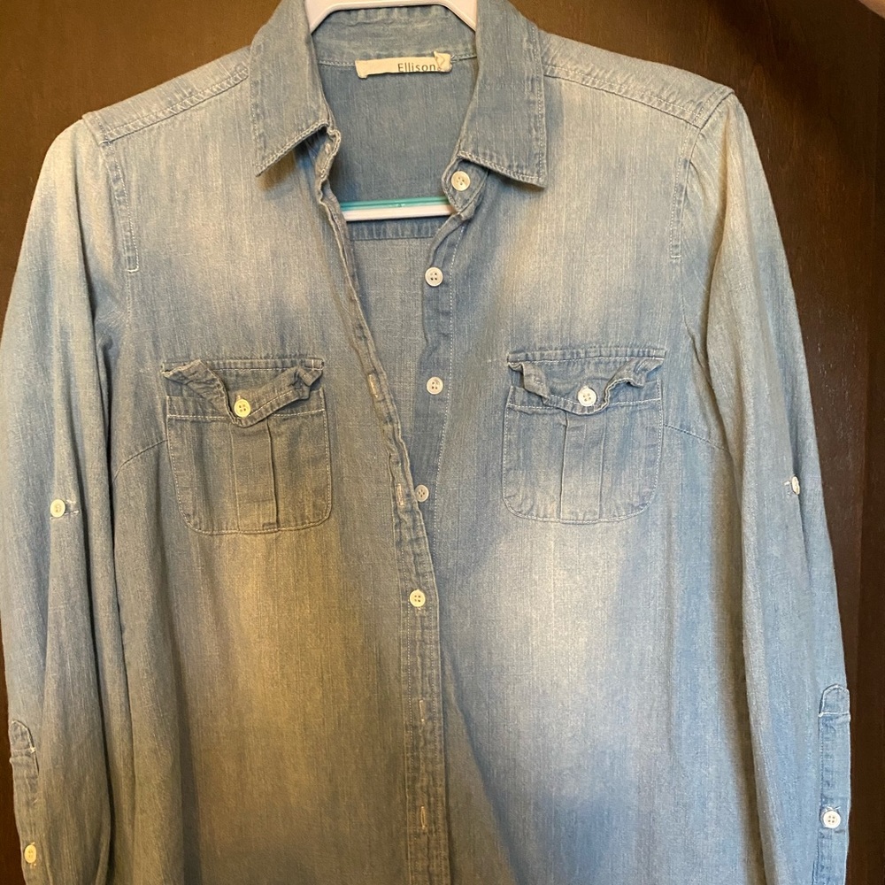 Denim flannel style shirt